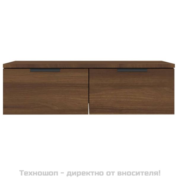 Стенен шкаф, Кафяв дъб, 68x30x20 см, инженерно дърво