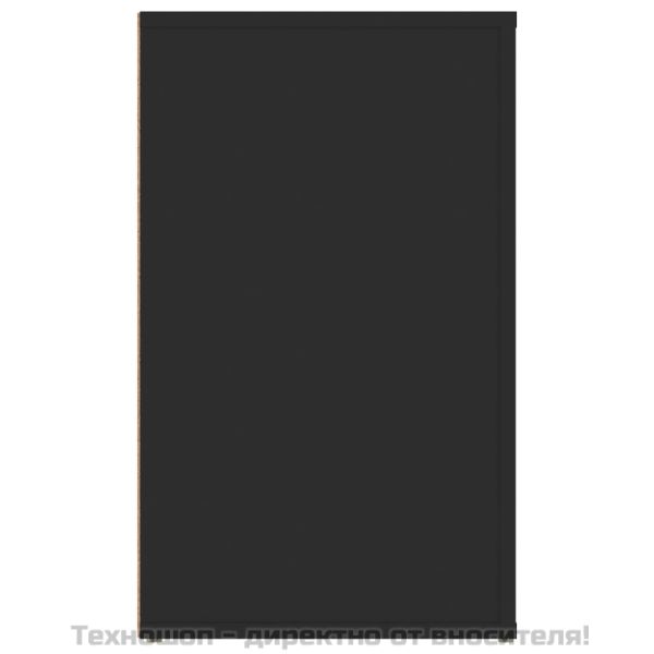 Нощно шкафче, черно, 50x36x60 см, инженерно дърво