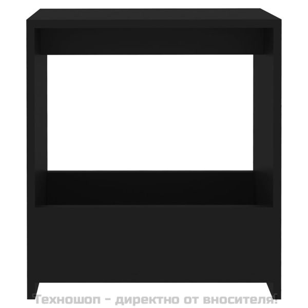 Помощна маса, черна, 50x26x50 см, инженерно дърво