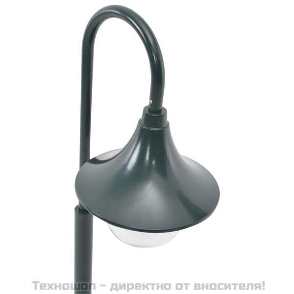 Градински стълб, E27, 120 см, алуминий, тъмнозелен