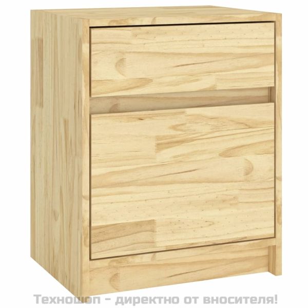 Нощни шкафчета, 2 бр, 40x31x50 см, борово дърво масив