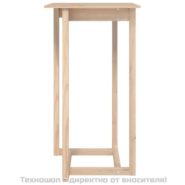 Бар маса, 60x60x110 см, борово дърво масив