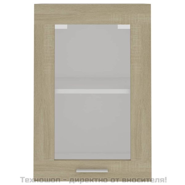 Висящ стъклен шкаф "Lyon", дъб сонома, 40x31x60 см, инженерно дърво