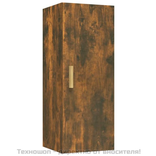 Стенен шкаф, опушен дъб, 34,5x34x90 см, инженерно дърво