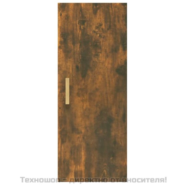 Стенен шкаф, опушен дъб, 34,5x34x90 см, инженерно дърво