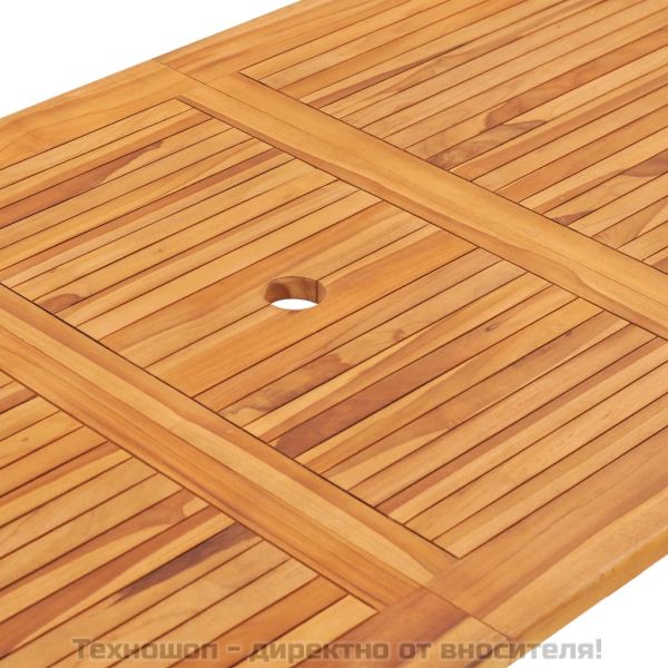 Сгъваема градинска маса, 160x80x75 см, тиково дърво масив