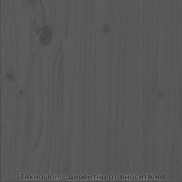 Рамка за легло, сива, борово дърво масив, 90х200 см