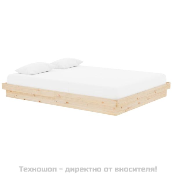 Рамка за легло, дърво масив, 150x200 cм, King Size