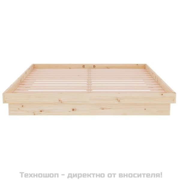 Рамка за легло, дърво масив, 150x200 cм, King Size