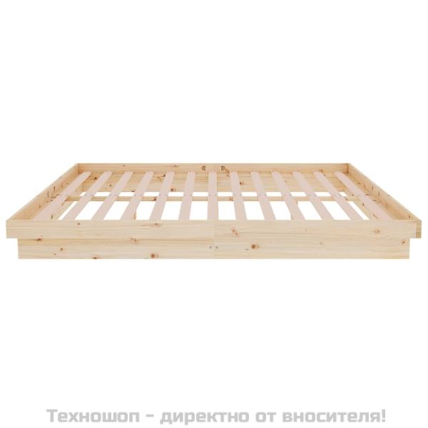 Рамка за легло, дърво масив, 150x200 cм, King Size