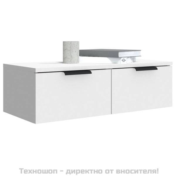 Стенен шкаф, бял, 68x30x20 см, инженерно дърво