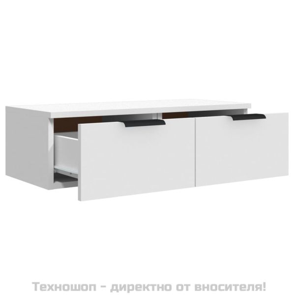 Стенен шкаф, бял, 68x30x20 см, инженерно дърво