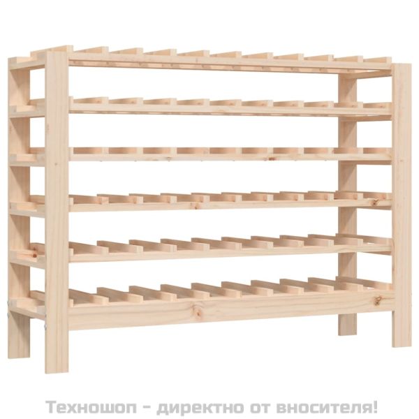Поставка за вино 109,5x30x82 см масивна чамова дървесина
