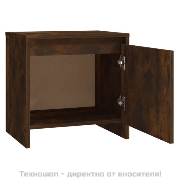 Нощни шкафчета 2 бр опушен дъб 45x34x44,5 см инженерно дърво