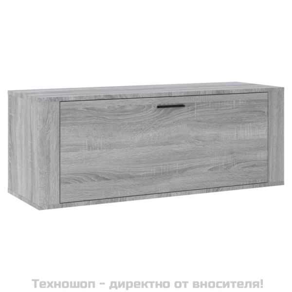 Шкаф за обувки, сив сонома, 100x35x38 см, инженерно дърво