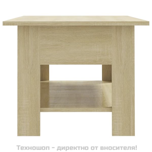 Кафе маса, дъб сонома, 102x55x42 см, инженерно дърво