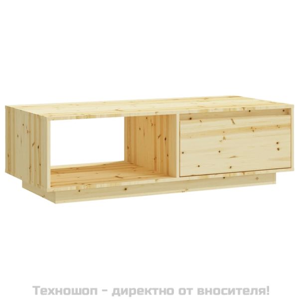Маса за кафе, 110x50x33,5 см, чамово дърво масив