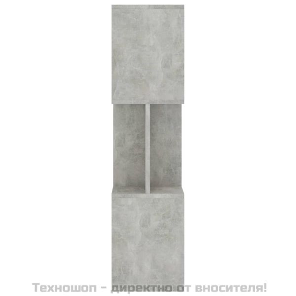 Разделител за стая, бетонно сив, 80x24x96 см, инженерно дърво