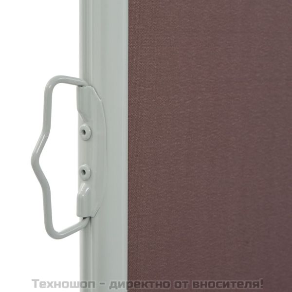 Прибираща се странична тента, 100х300 см, кафява