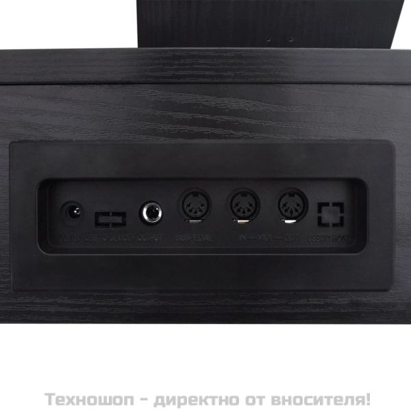 Дигитално пиано с 88 клавиша и педали, борд от черен меламин