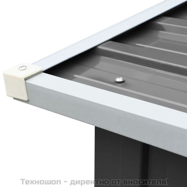 Навес за дърва, поцинкована стомана, 330x92x153 см, антрацит