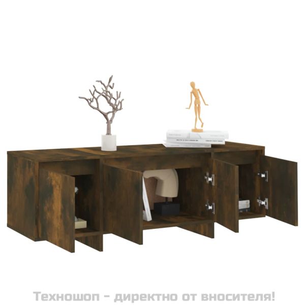 ТB шкаф, опушен дъб, 120x30x40,5 см, инженерно дърво