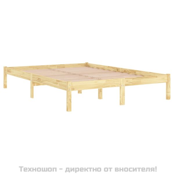 Рамка за легло, дърво масив, 120x190 см, Small Double