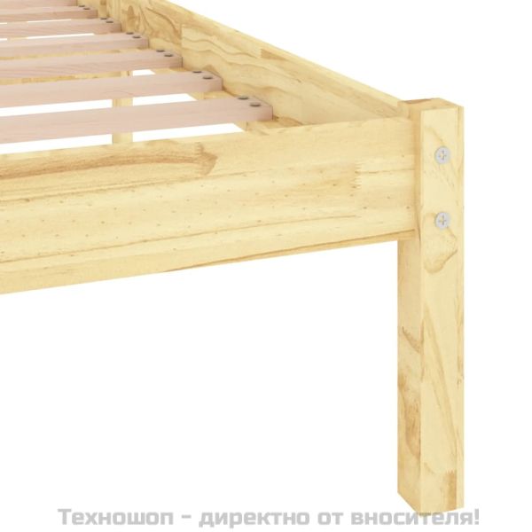 Рамка за легло, дърво масив, 120x190 см, Small Double