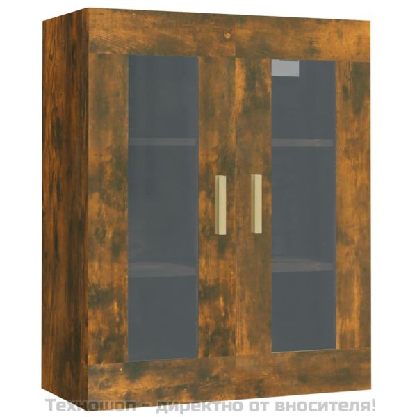 Окачен стенен шкаф, опушен дъб, 69,5x34x90 см