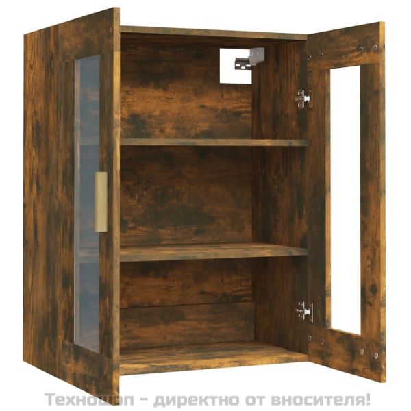 Окачен стенен шкаф, опушен дъб, 69,5x34x90 см