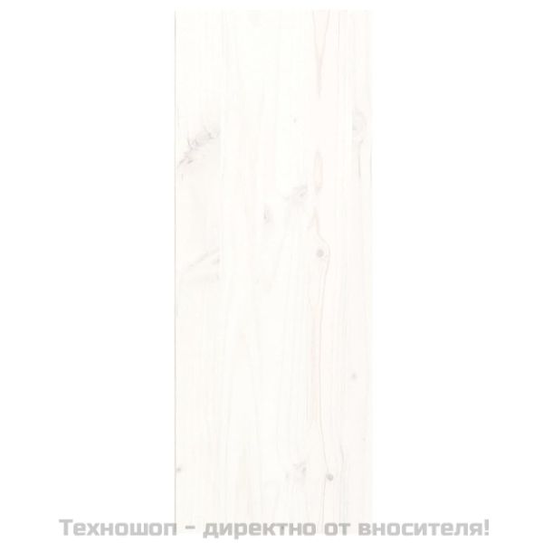 Стенен шкаф, бял, 30x30x80 см, борово дърво масив