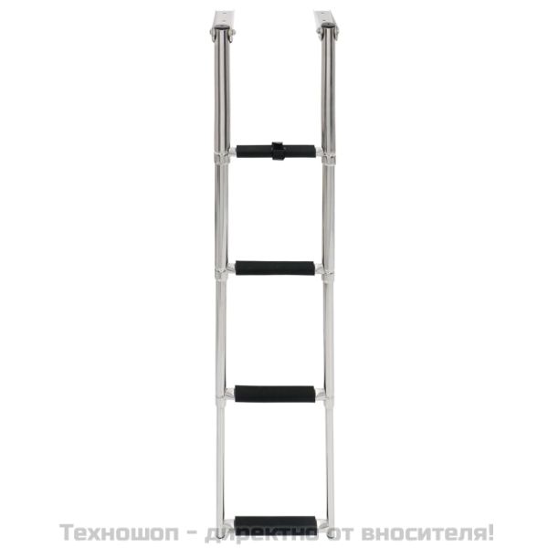 Сгъваема стълба, 4 стъпала, неръждаема стомана