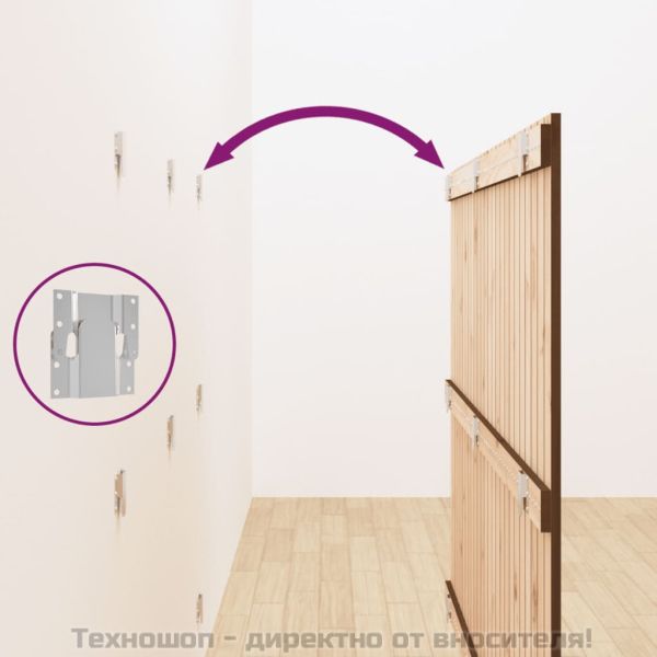 Стенна табла за спалня, меденокафява, 159,5x3x110 см, бор масив