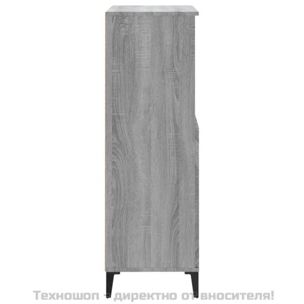 Висок шкаф, Сив сонома, 60x36x110 см, инженерно дърво