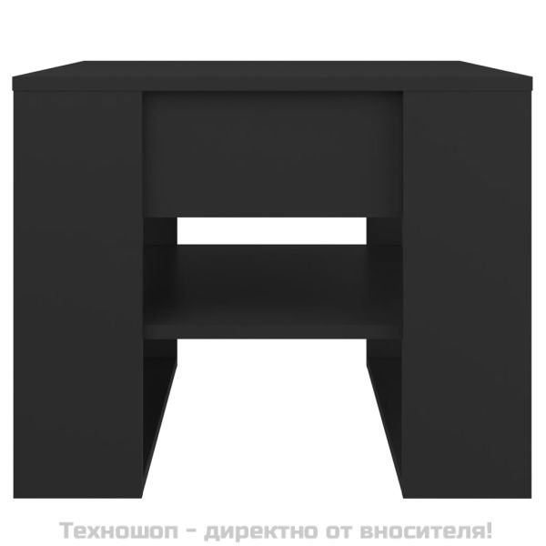 Кафе маса, черна, 55,5x55x45 см, инженерно дърво