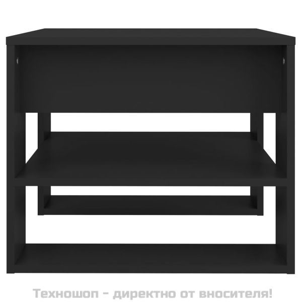 Кафе маса, черна, 55,5x55x45 см, инженерно дърво