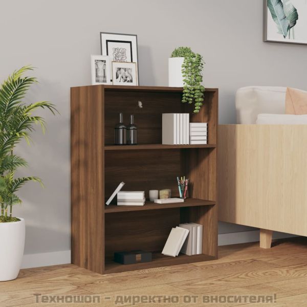 Окачен стенен шкаф, кафяв дъб, 69,5x32,5x90 см