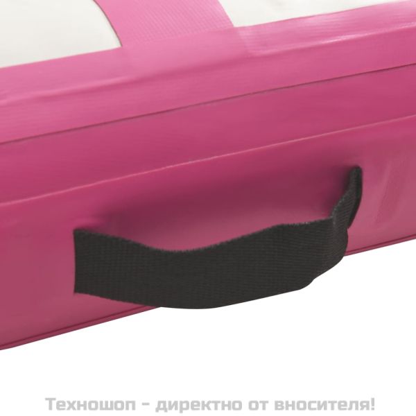 Надуваем дюшек за гимнастика с помпа, 400x100x20 см, PVC, розов