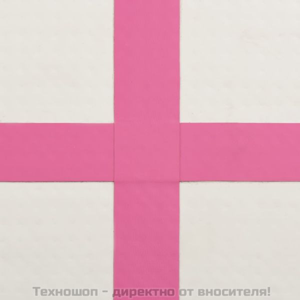 Надуваем дюшек за гимнастика с помпа, 400x100x20 см, PVC, розов