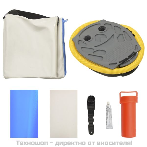 Надуваем дюшек за гимнастика с помпа, 300x100x15 см, PVC, син