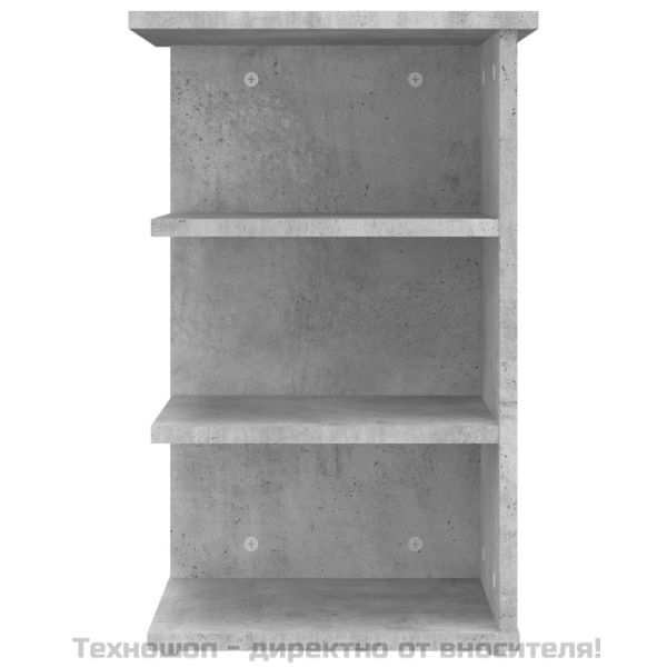 Страничен шкаф, бетонно сив, 35x35x55 см, инженерно дърво