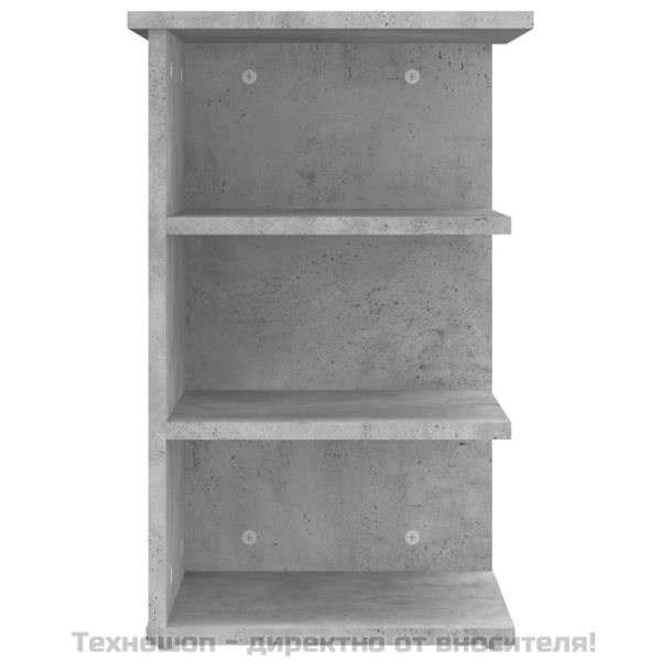 Страничен шкаф, бетонно сив, 35x35x55 см, инженерно дърво