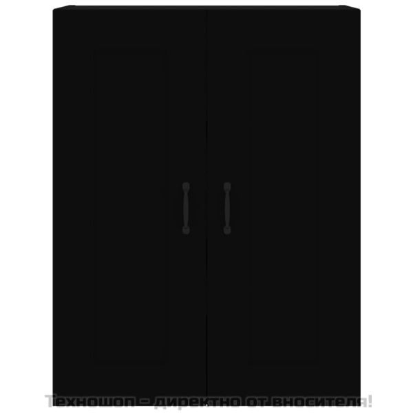 Окачен стенен шкаф, черен, 69,5x32,5x90 см