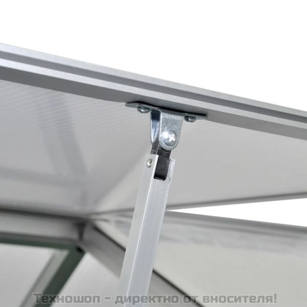 Подсилена алуминиева оранжерия с опорна рамка 6,05 м²