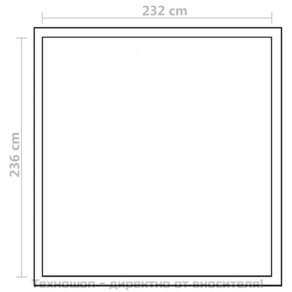 Подсилена алуминиева оранжерия с опорна рамка 6,05 м²