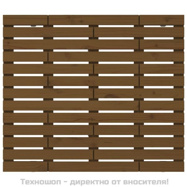 Стенна табла за спалня, меденокафява, 141x3x91,5 см, бор масив