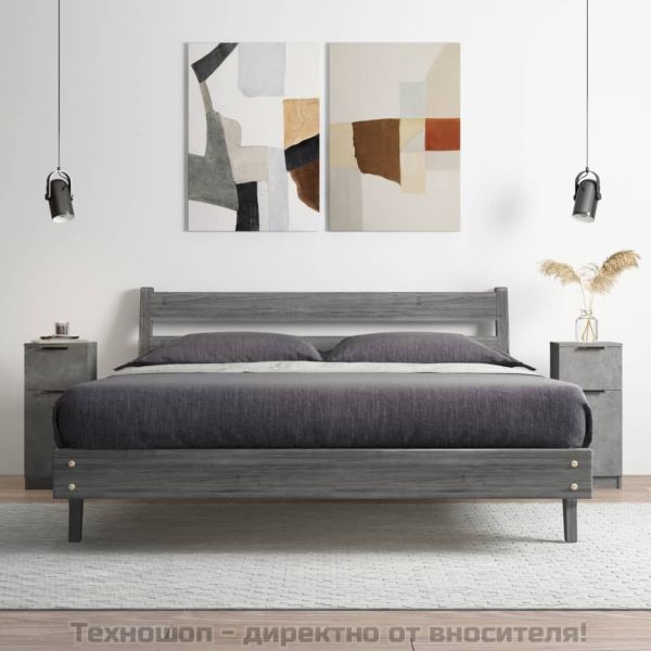 Сайдборди, 2 бр, бетонно сиви, 30x30x70 см, инженерно дърво