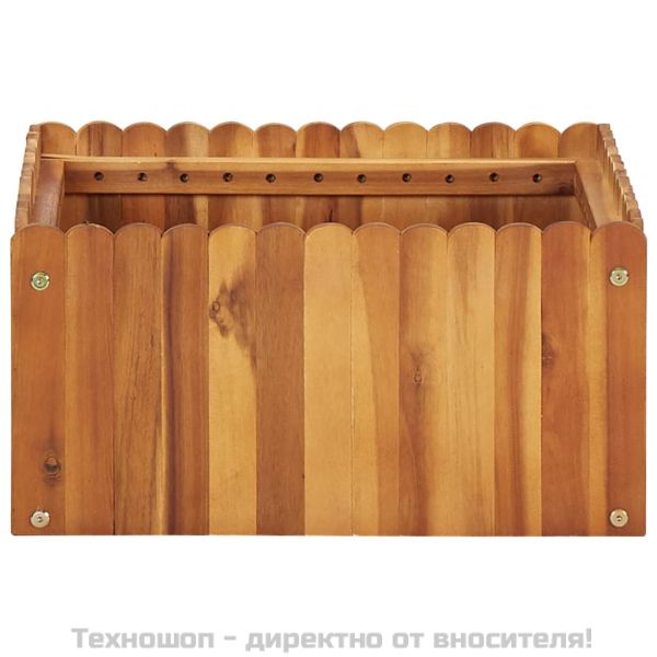 Градинска повдигната леха, 50x50x25 см, акациево дърво масив