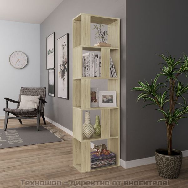 Разделител за стая, дъб сонома, 45x24x159 см, инженерно дърво