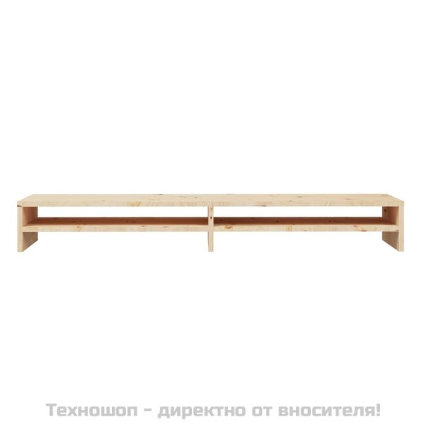 Поставка за монитор, 100x24x13 см, бор масив